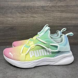 PUMA Softride Rift Slip On Sneakers Kids Size 6.5 White Multicolor Shoes